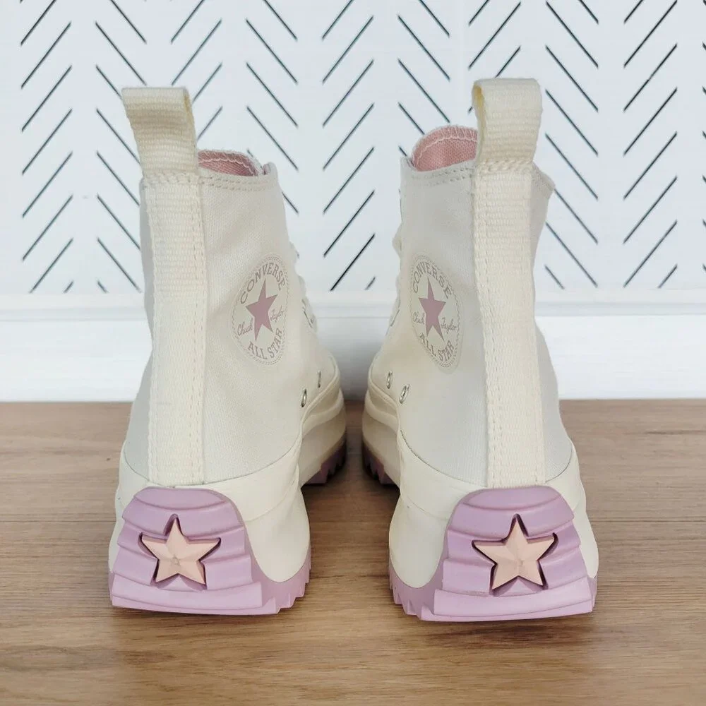 ⭐Converse Run Star Hike Hi 5.5 Men Shoes Beige Purple Sneakers Self Care A08217C - Picture 4 of 11